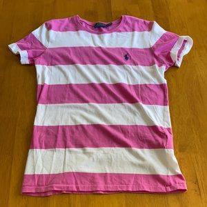 Polo Ralph Lauren Stripe Tee Pink M